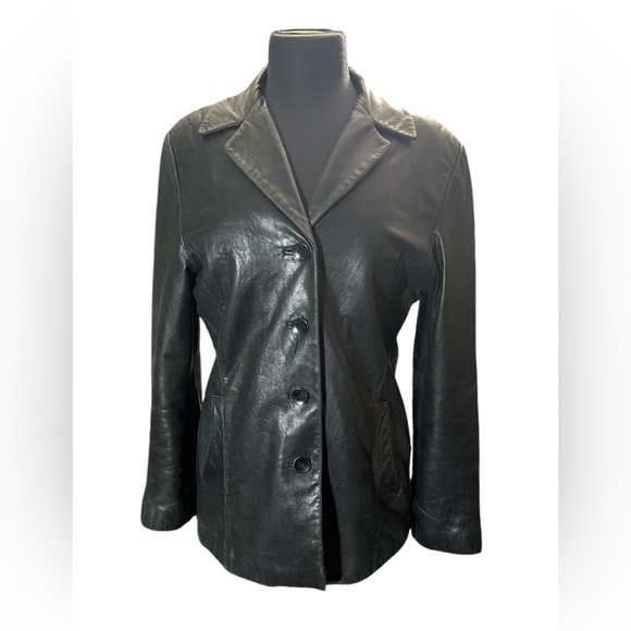 Euro Reaction leather button jacket - Picture 2 of 8